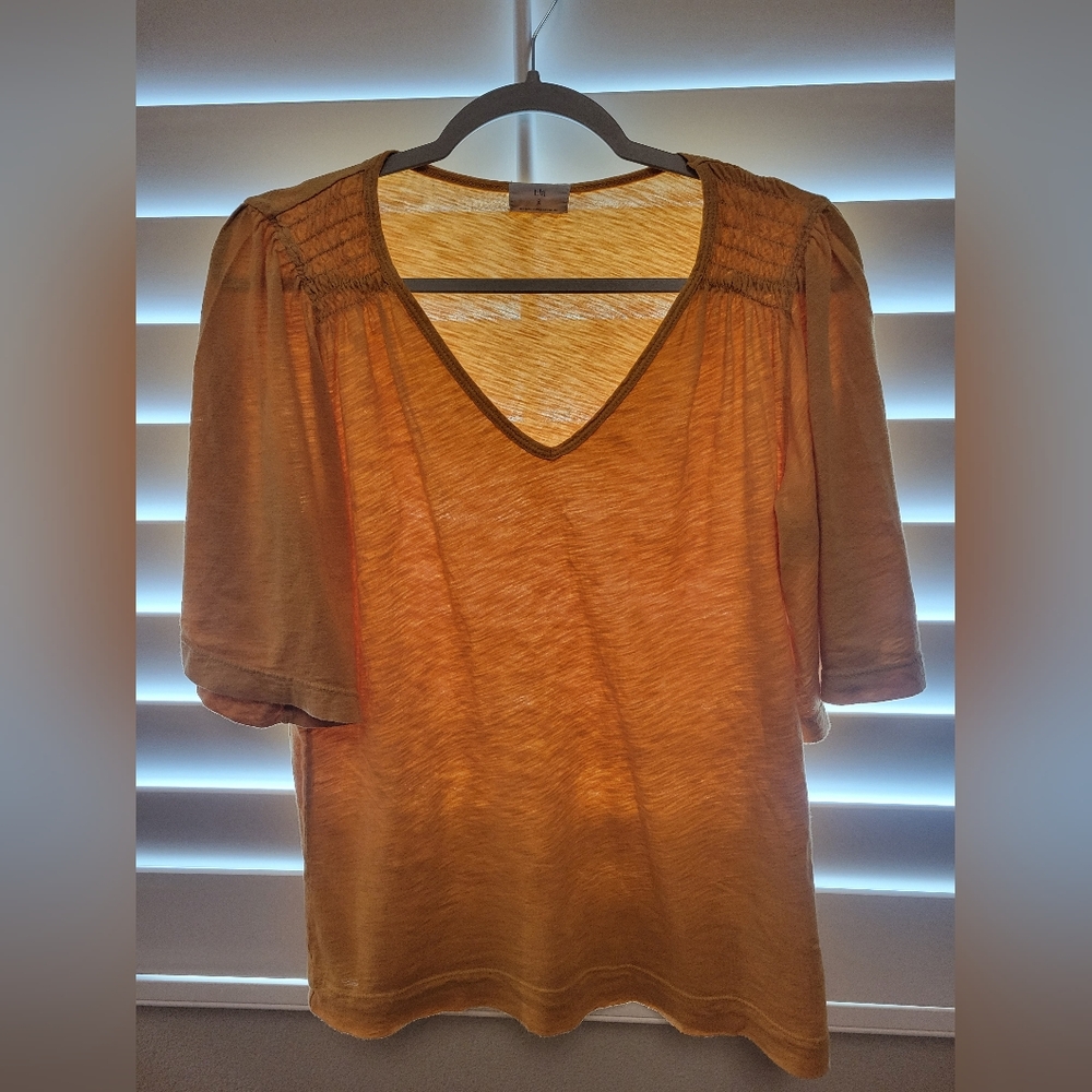 Anthropologie Yellow Top